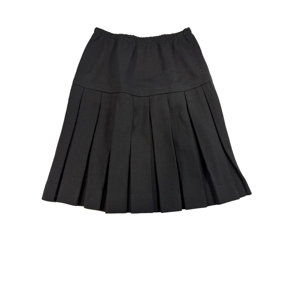 Jantzen Vintage Women's 14 (US 6/8) Black Pleated Skirt Preppy Dark Academia